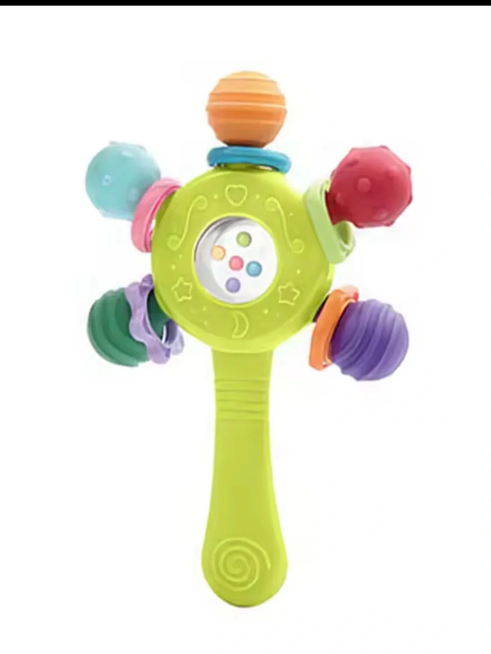 Baby Rattle Teether Toy - Pink Multi-Color Sensory Rattle - Picture 3 of 4